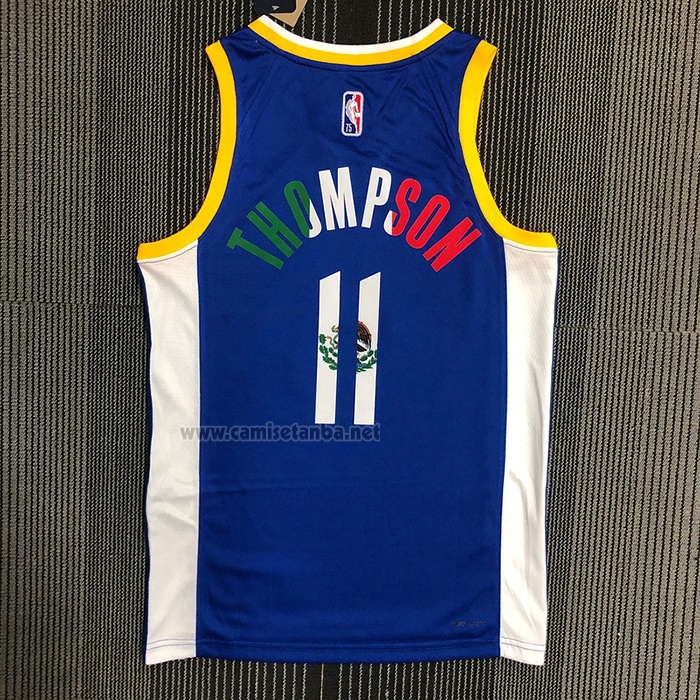Camiseta Golden State Warriors Klay Thompson #11 Icon Royal Special Mexico Edition Azul